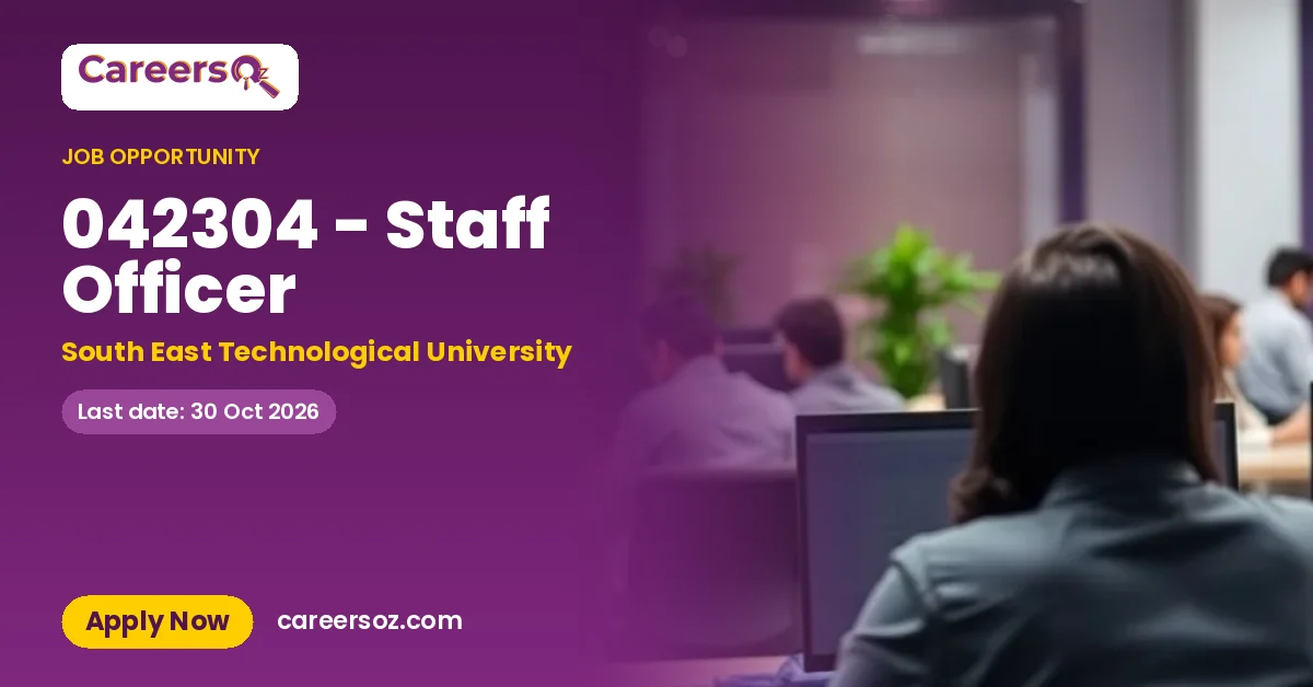 042304 - Staff Officer – South East Technological University