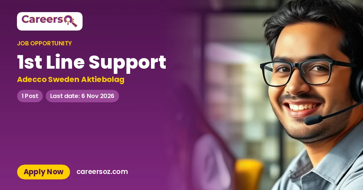 1st Line Support – Adecco Sweden Aktiebolag