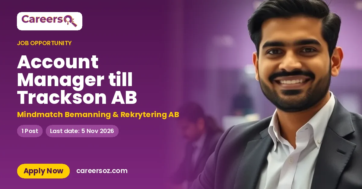Account Manager till Trackson AB – Mindmatch Bemanning & Rekrytering AB