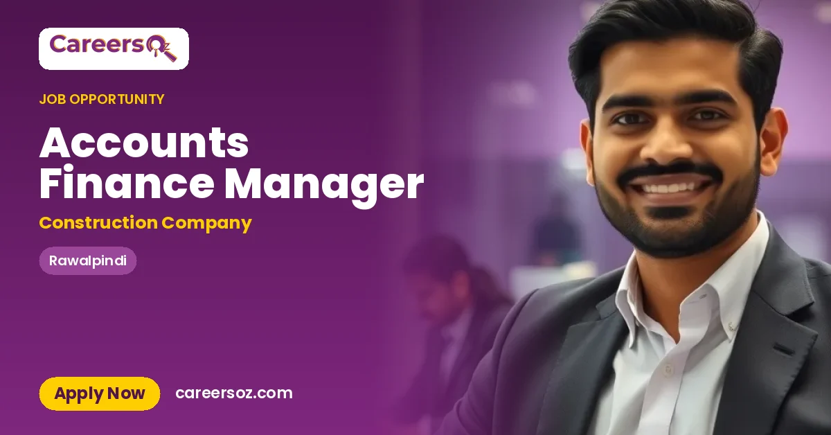 Accounts Finance Manager – Construction Company