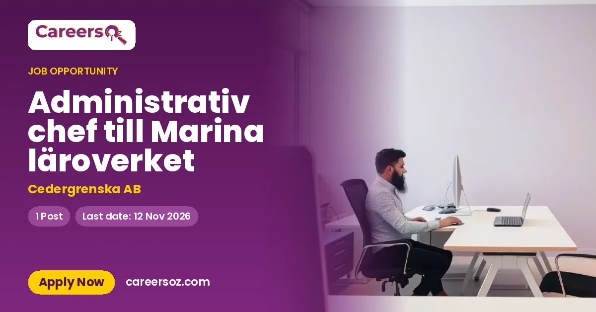 Administrativ chef till Marina läroverket – Cedergrenska AB