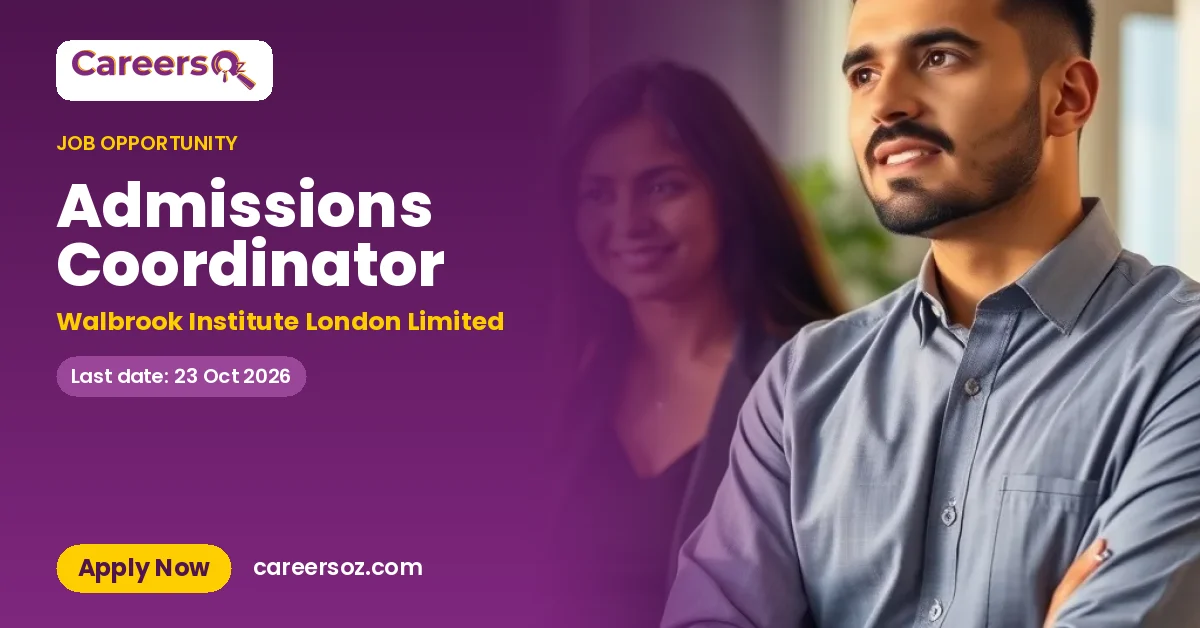 Admissions Coordinator – Walbrook Institute London Limited