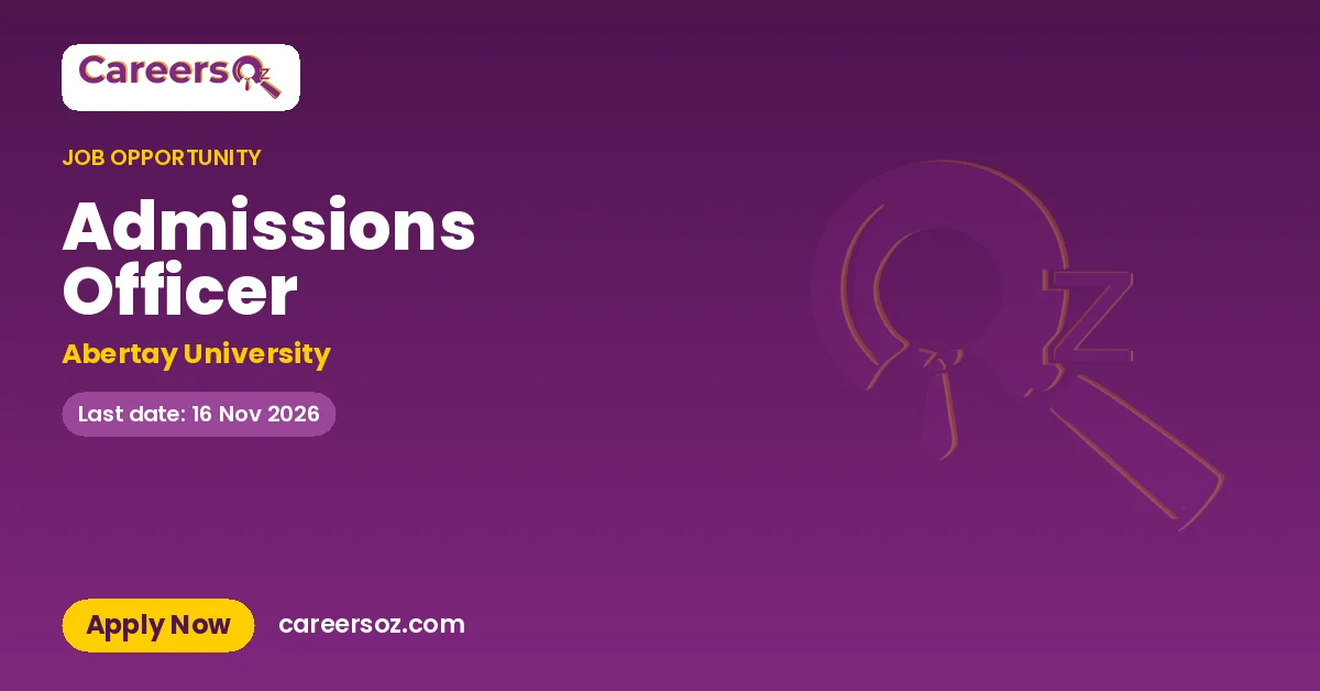 Admissions Officer – Abertay University