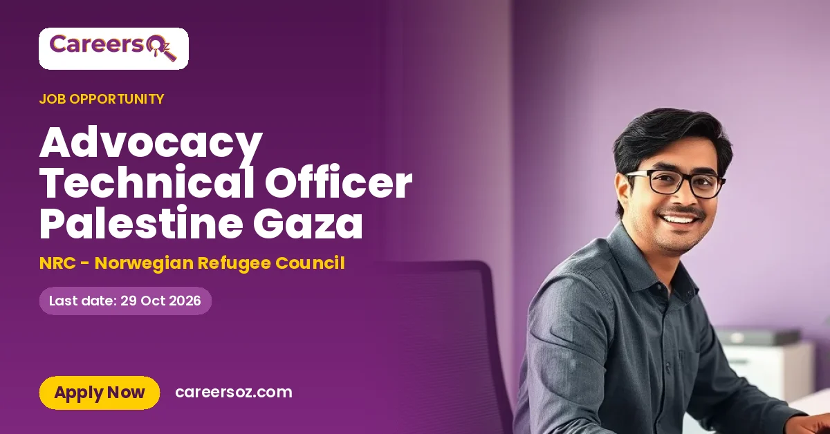 Advocacy Technical Officer Palestine Gaza – NRC - Norwegian Refugee Council