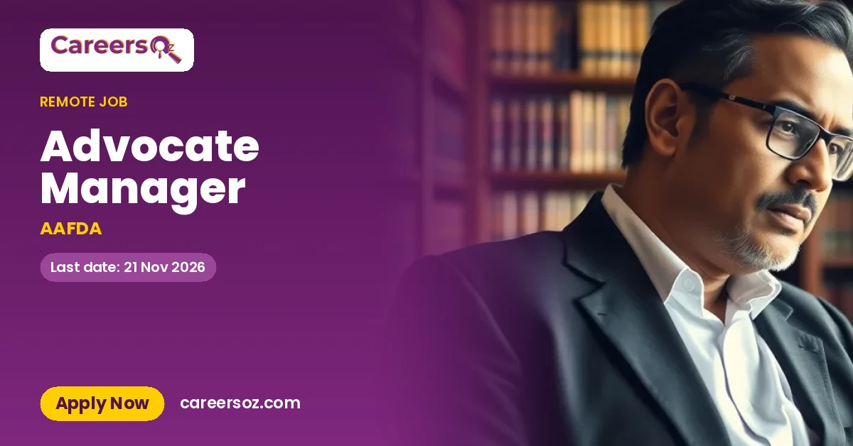 Advocate Manager – AAFDA