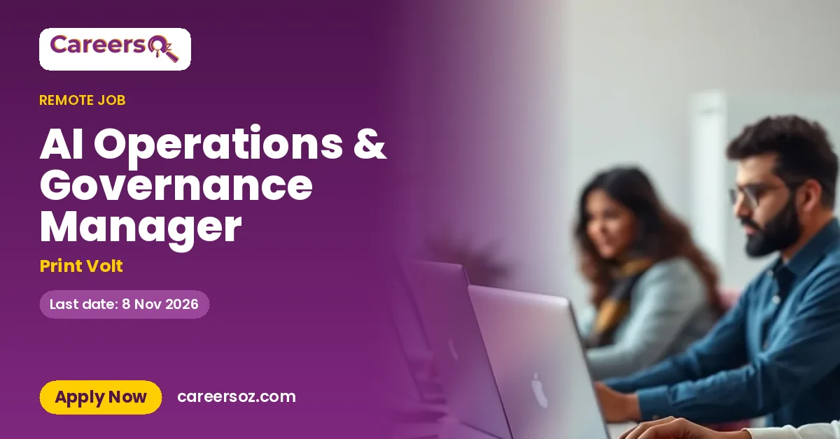 AI Operations & Governance Manager – Print Volt