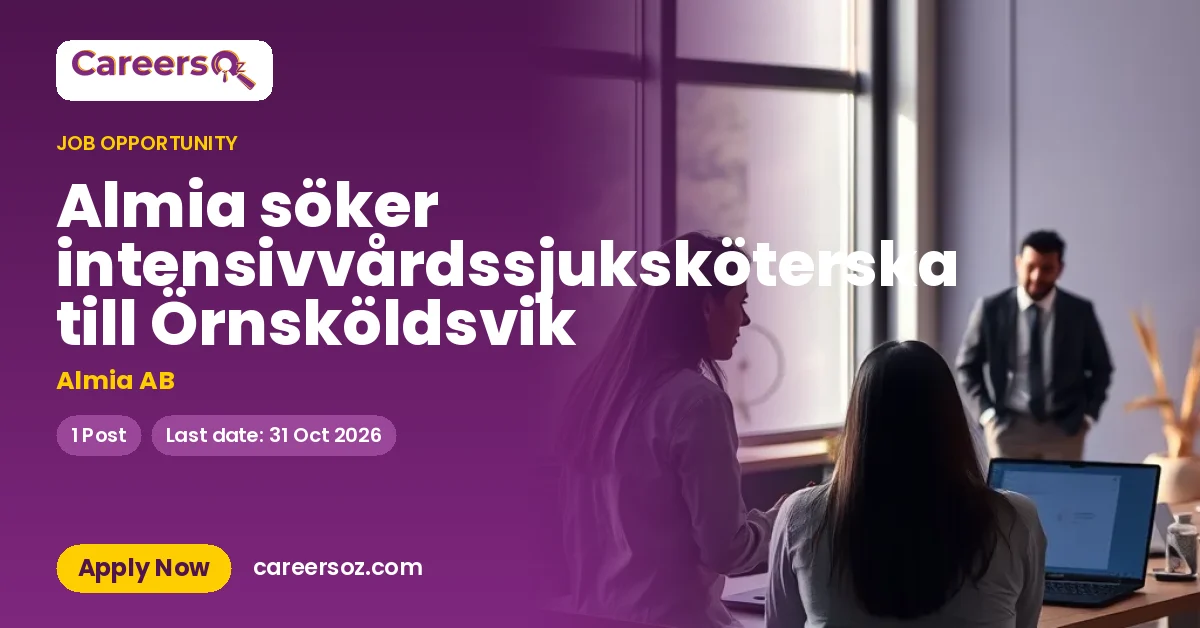 Almia söker intensivvårdssjuksköterska till Örnsköldsvik – Almia AB