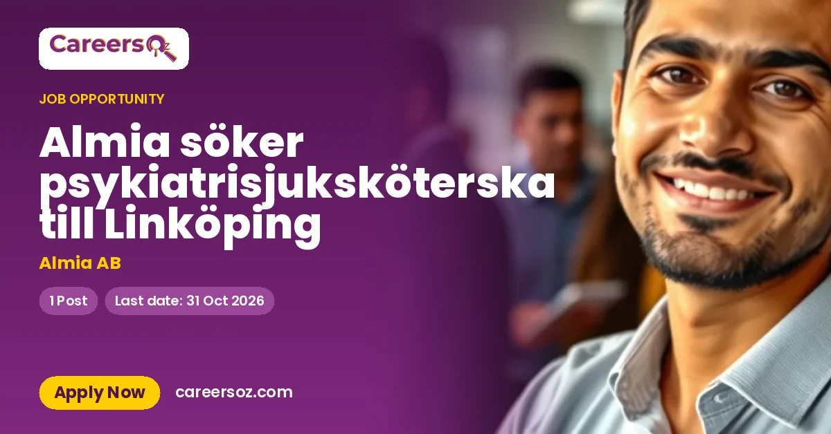 Almia söker psykiatrisjuksköterska till Linköping – Almia AB