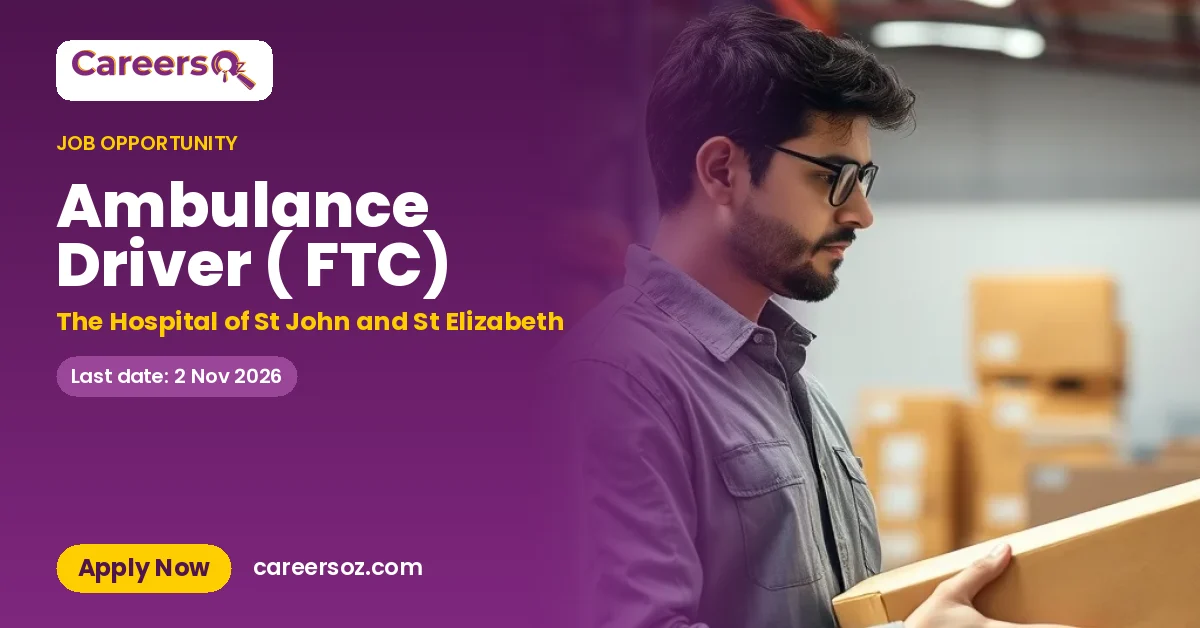 Ambulance Driver ( FTC) – The Hospital of St John and St Elizabeth