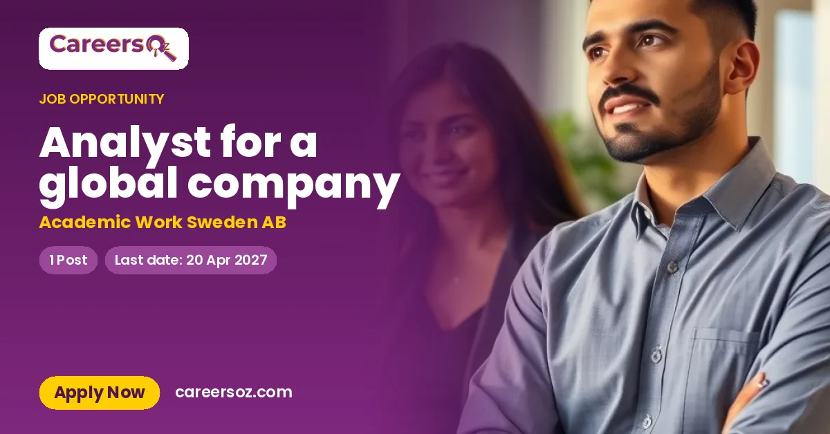 Analyst for a global company – Academic Work Sweden AB