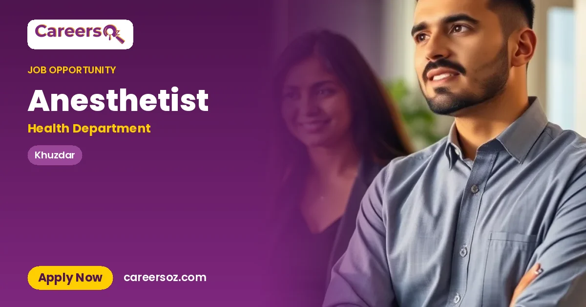 Anesthetist – Health Department