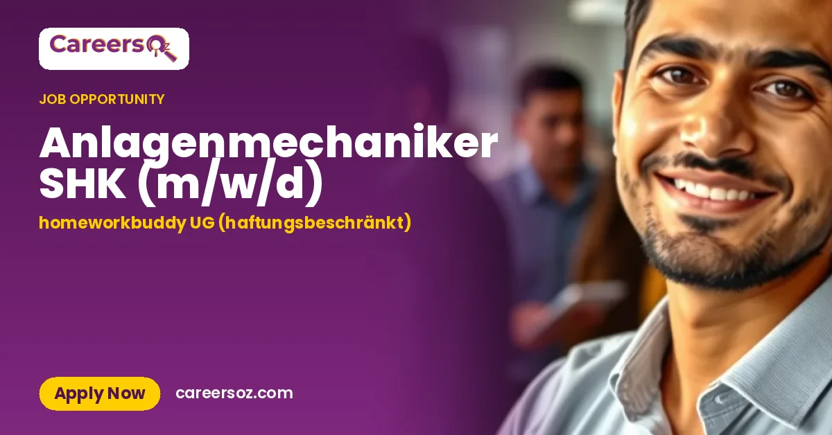 Anlagenmechaniker SHK (m/w/d) – homeworkbuddy UG (haftungsbeschränkt)