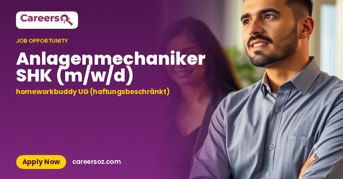 Anlagenmechaniker SHK (m/w/d) – homeworkbuddy UG (haftungsbeschränkt)
