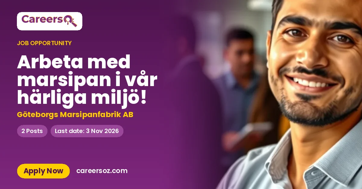 Arbeta med marsipan i vår härliga miljö! – Göteborgs Marsipanfabrik AB