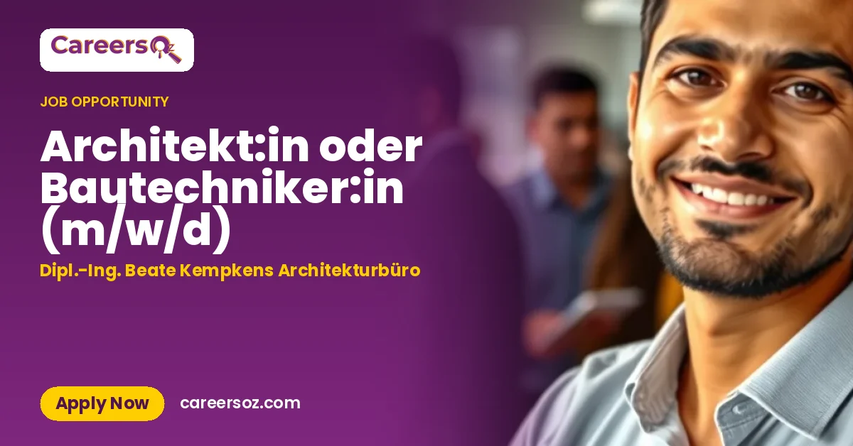 Architekt:in oder Bautechniker:in (m/w/d) – Dipl.-Ing. Beate Kempkens Architekturbüro