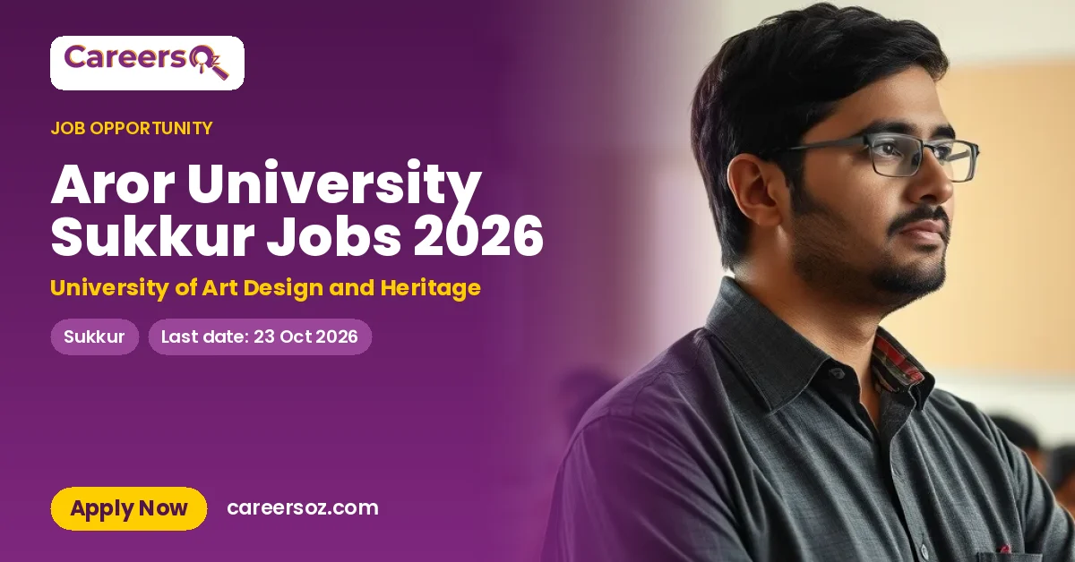 Aror University Sukkur Jobs 2026 – University of Art Design and Heritage