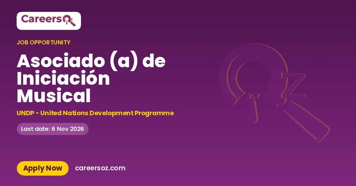 Asociado (a) de Iniciación Musical – UNDP - United Nations Development Programme