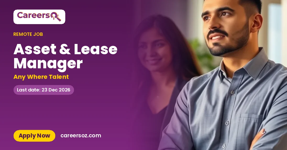 Asset & Lease Manager – Any Where Talent