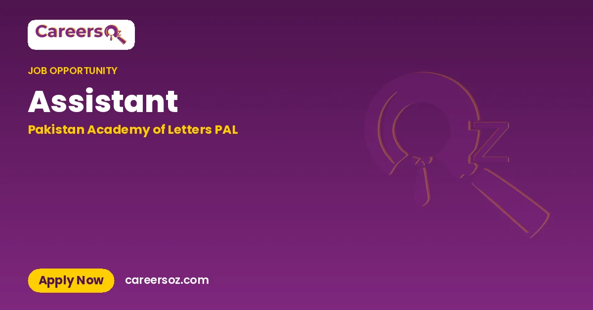 Assistant – Pakistan Academy of Letters PAL