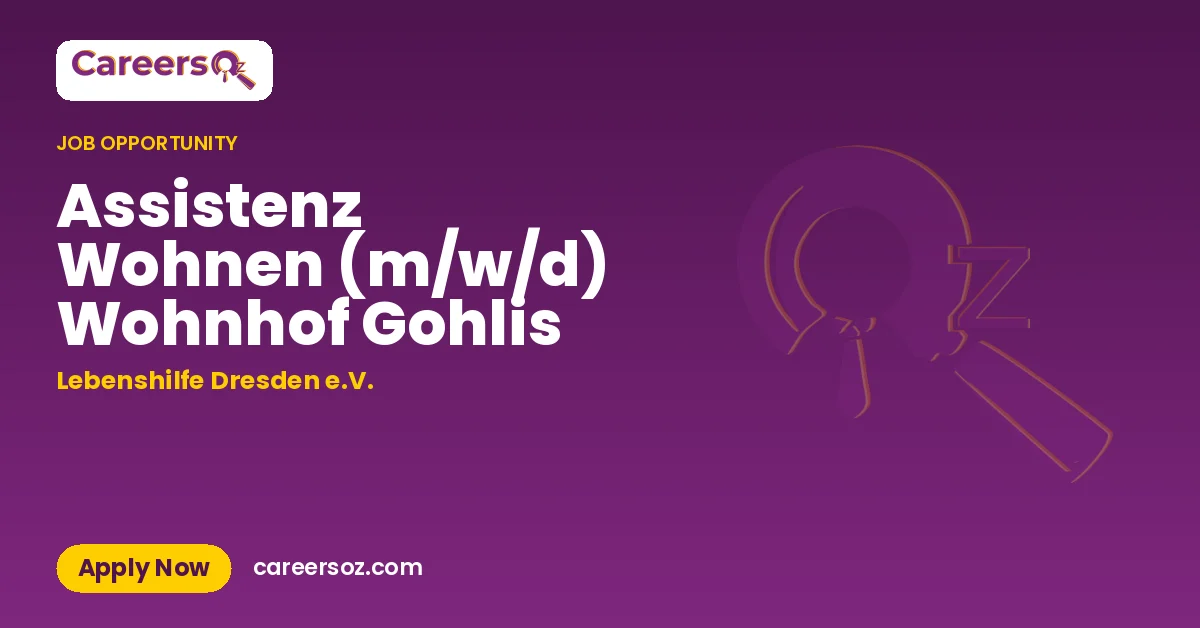 Assistenz Wohnen (m/w/d) Wohnhof Gohlis – Lebenshilfe Dresden e.V.