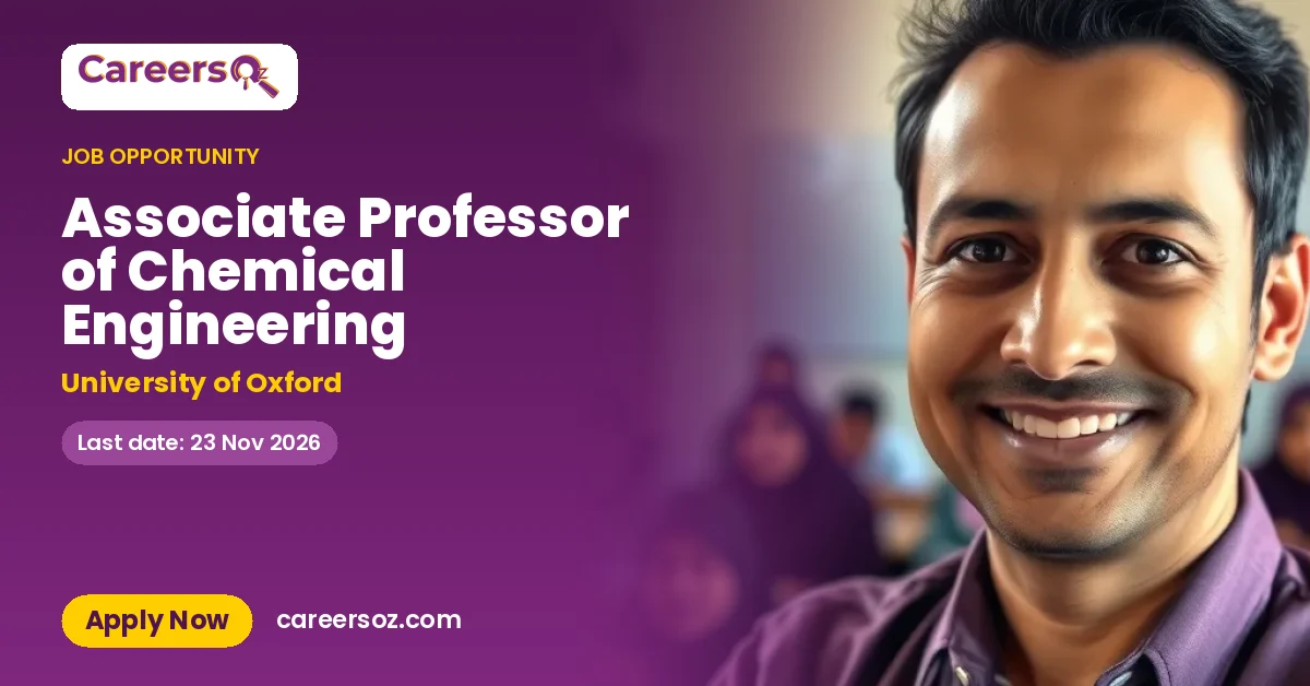 Associate Professor of Chemical Engineering – University of Oxford