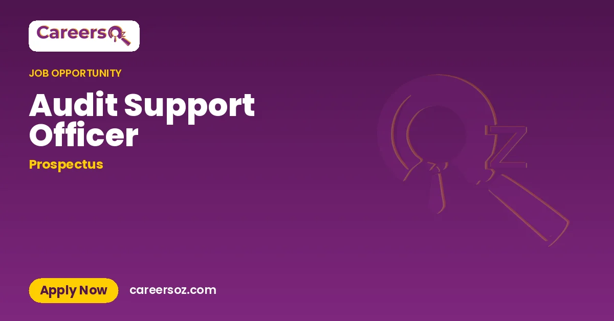 Audit Support Officer – Prospectus