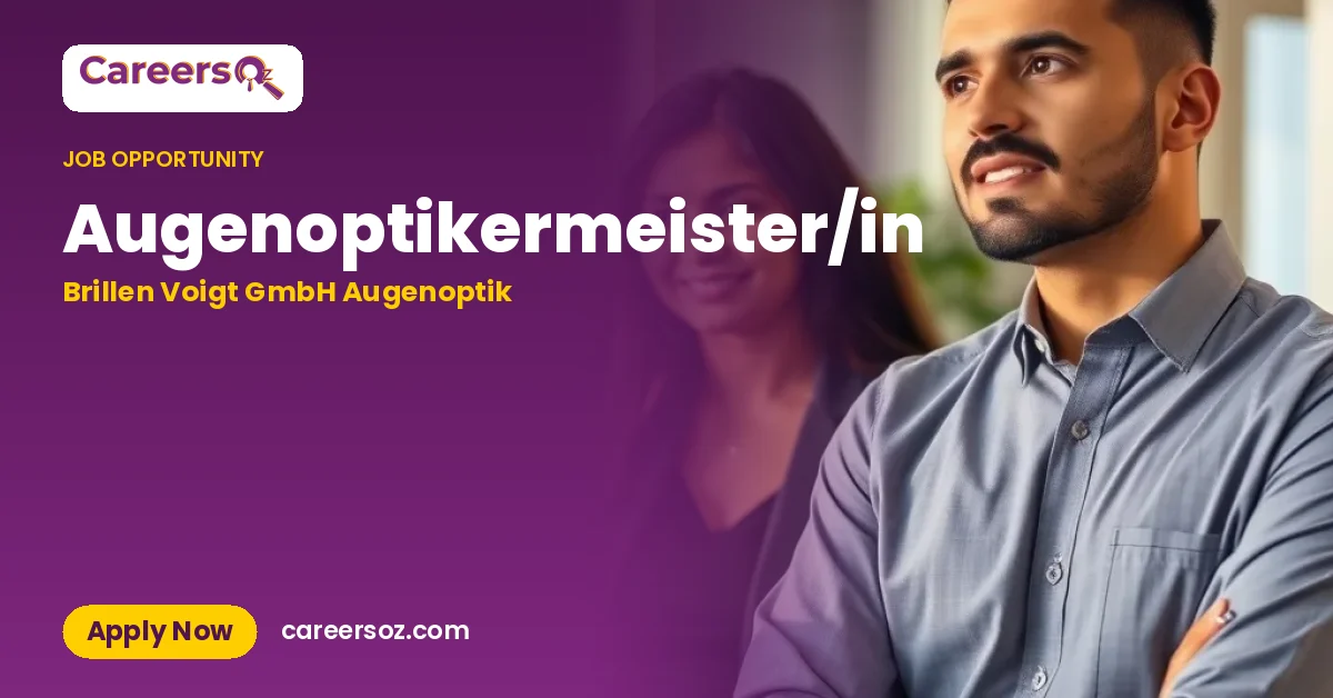 Augenoptikermeister/in – Brillen Voigt GmbH Augenoptik