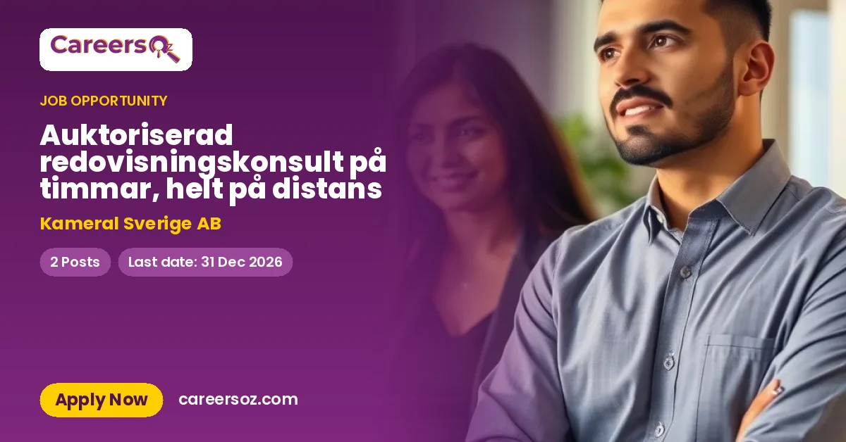 Auktoriserad redovisningskonsult på timmar, helt på distans – Kameral Sverige AB