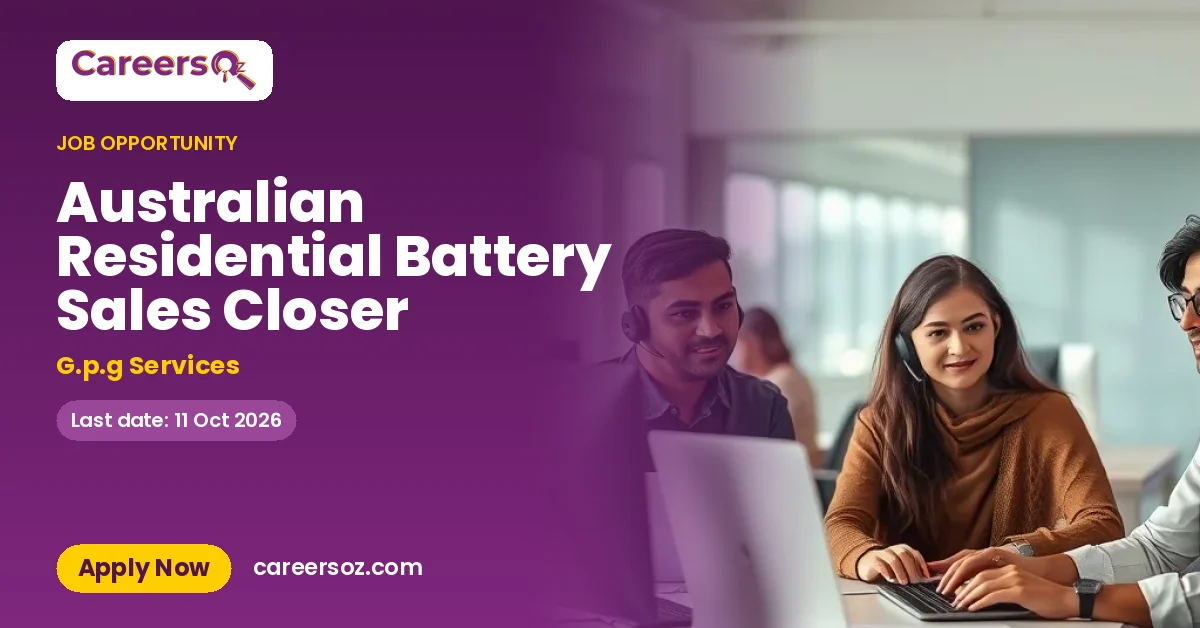 Australian Residential Battery Sales Closer – G.p.g Services