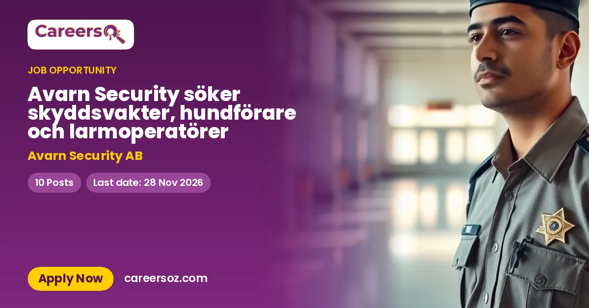 Avarn Security söker skyddsvakter, hundförare och larmoperatörer – Avarn Security AB