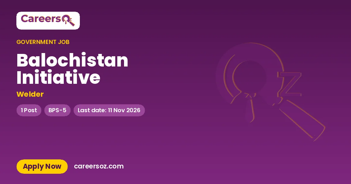 Balochistan Initiative – Welder