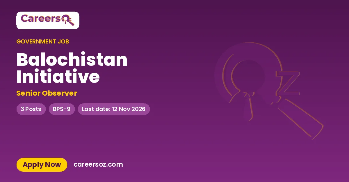 Balochistan Initiative – Senior Observer