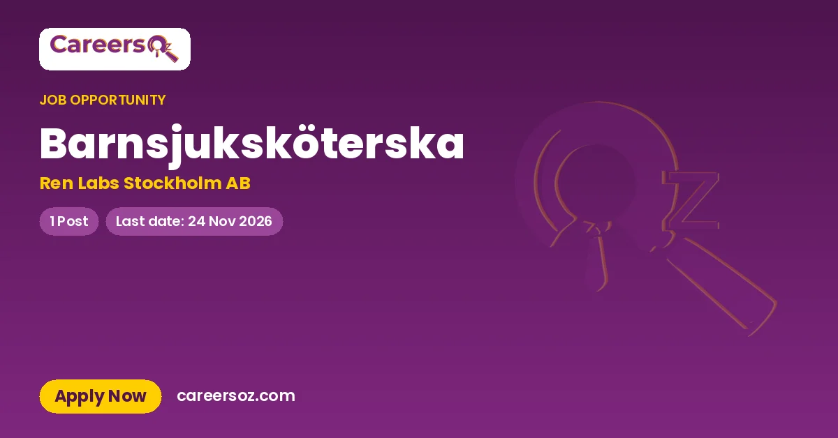 Barnsjuksköterska – Ren Labs Stockholm AB