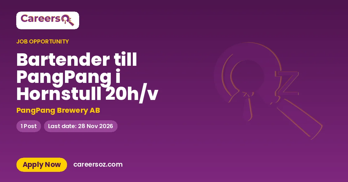Bartender till PangPang i Hornstull 20h/v – PangPang Brewery AB