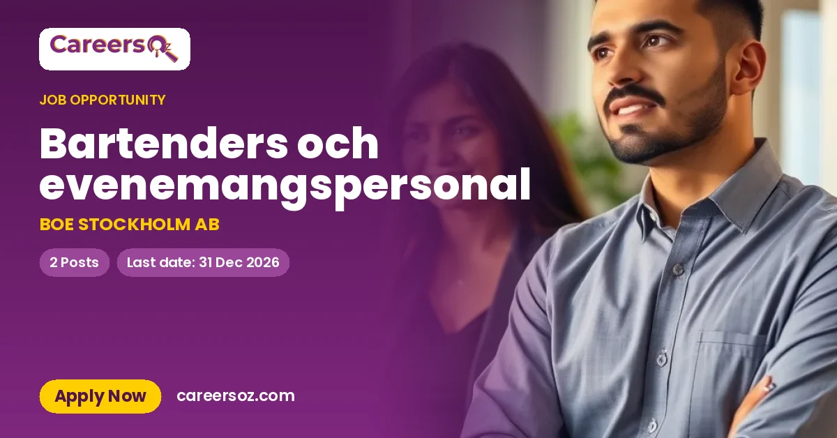 Bartenders och evenemangspersonal – BOE STOCKHOLM AB