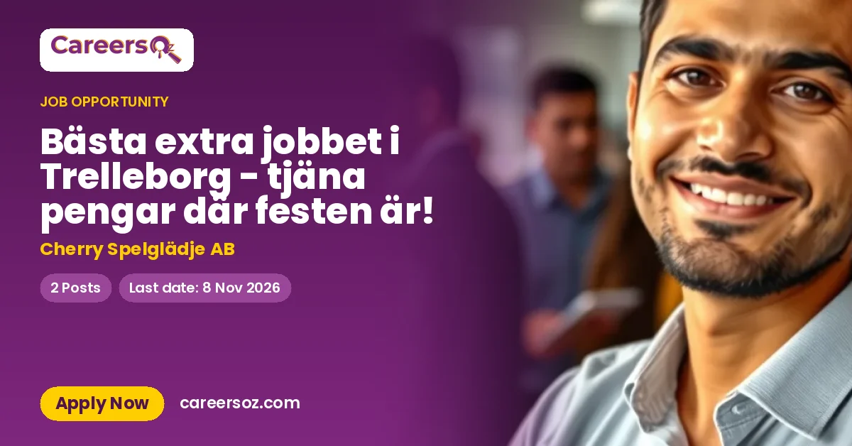 Bästa extra jobbet i Trelleborg - tjäna pengar där festen är! – Cherry Spelglädje AB