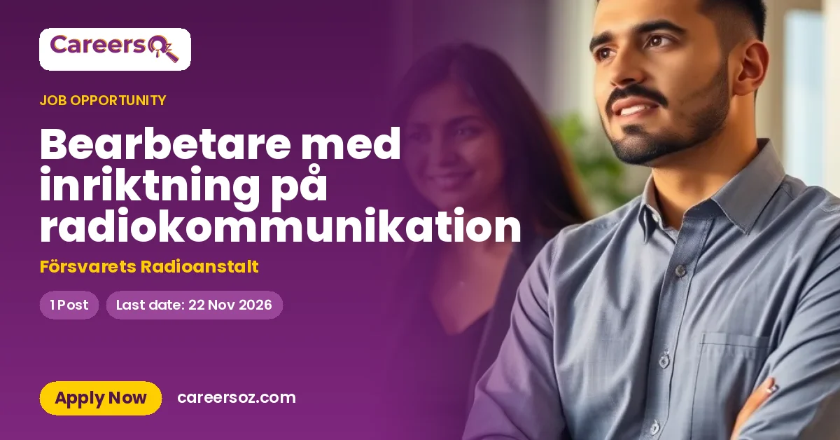Bearbetare med inriktning på radiokommunikation – Försvarets Radioanstalt