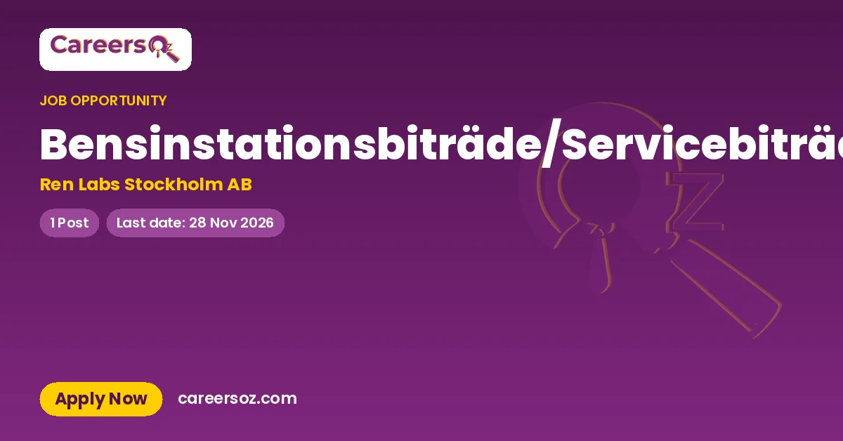 Bensinstationsbiträde/Servicebiträde – Ren Labs Stockholm AB