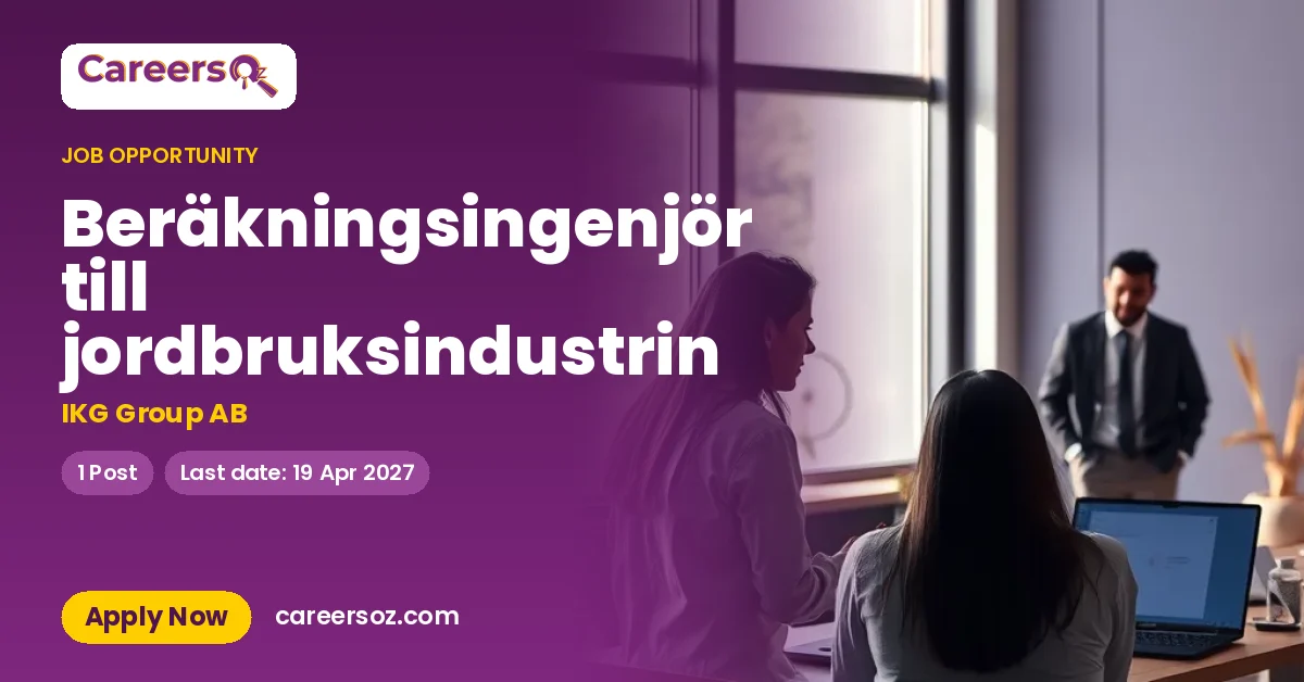 Beräkningsingenjör till jordbruksindustrin – IKG Group AB