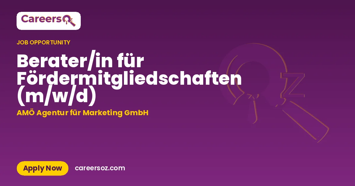 Berater/in für Fördermitgliedschaften (m/w/d) – AMÖ Agentur für Marketing GmbH