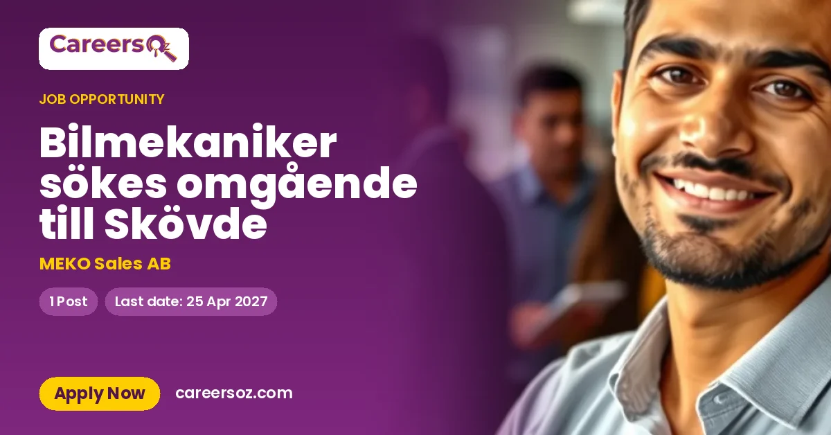Bilmekaniker sökes omgående till Skövde – MEKO Sales AB