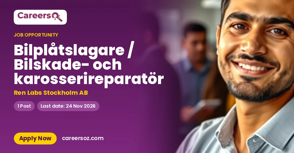 Bilplåtslagare / Bilskade- och karosserireparatör – Ren Labs Stockholm AB