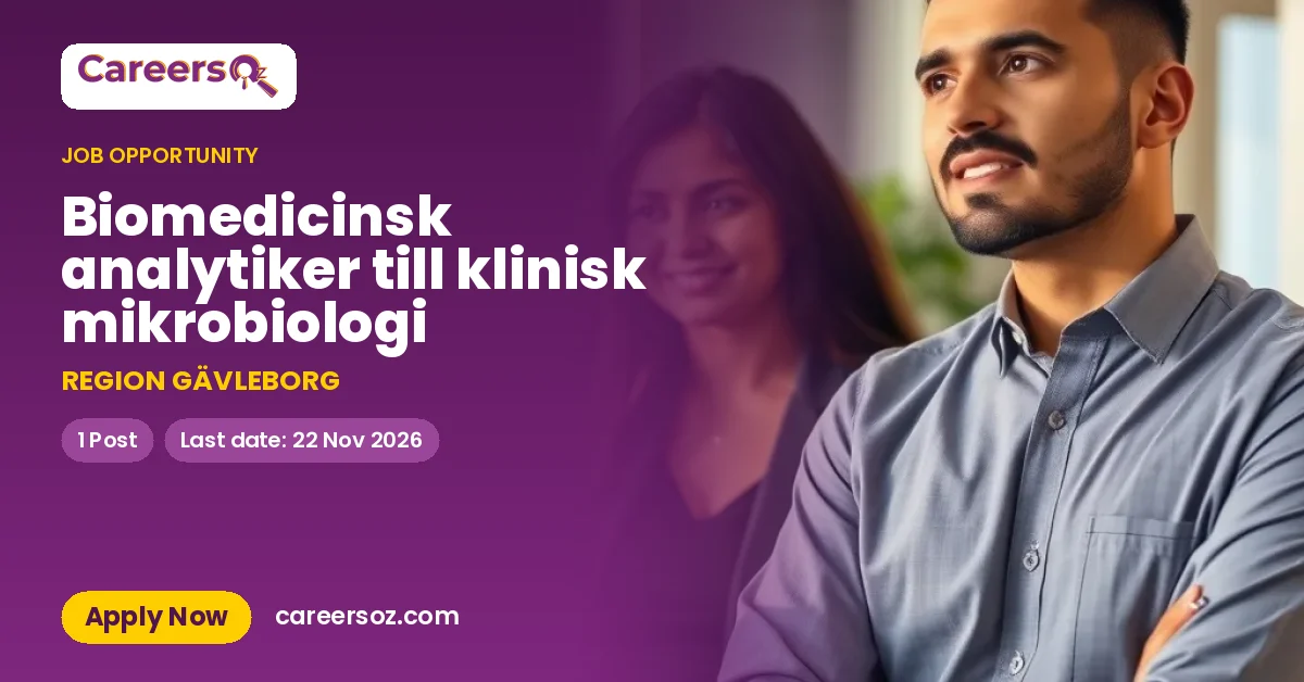 Biomedicinsk analytiker till klinisk mikrobiologi – REGION GÄVLEBORG
