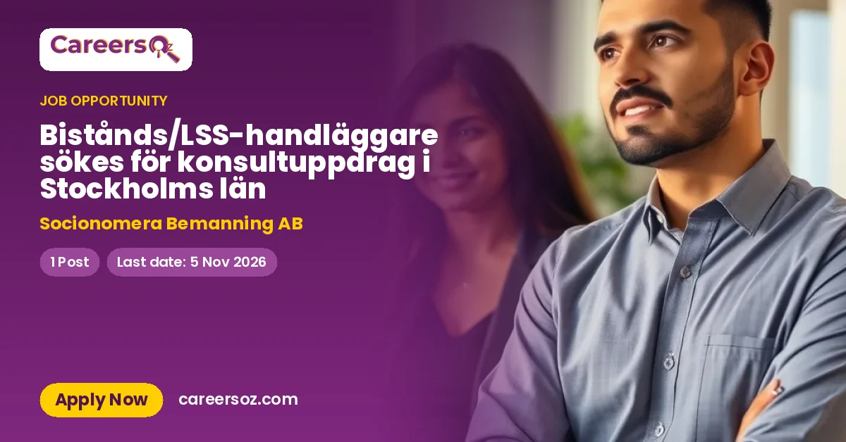Bistånds/LSS-handläggare sökes för konsultuppdrag i Stockholms län – Socionomera Bemanning AB