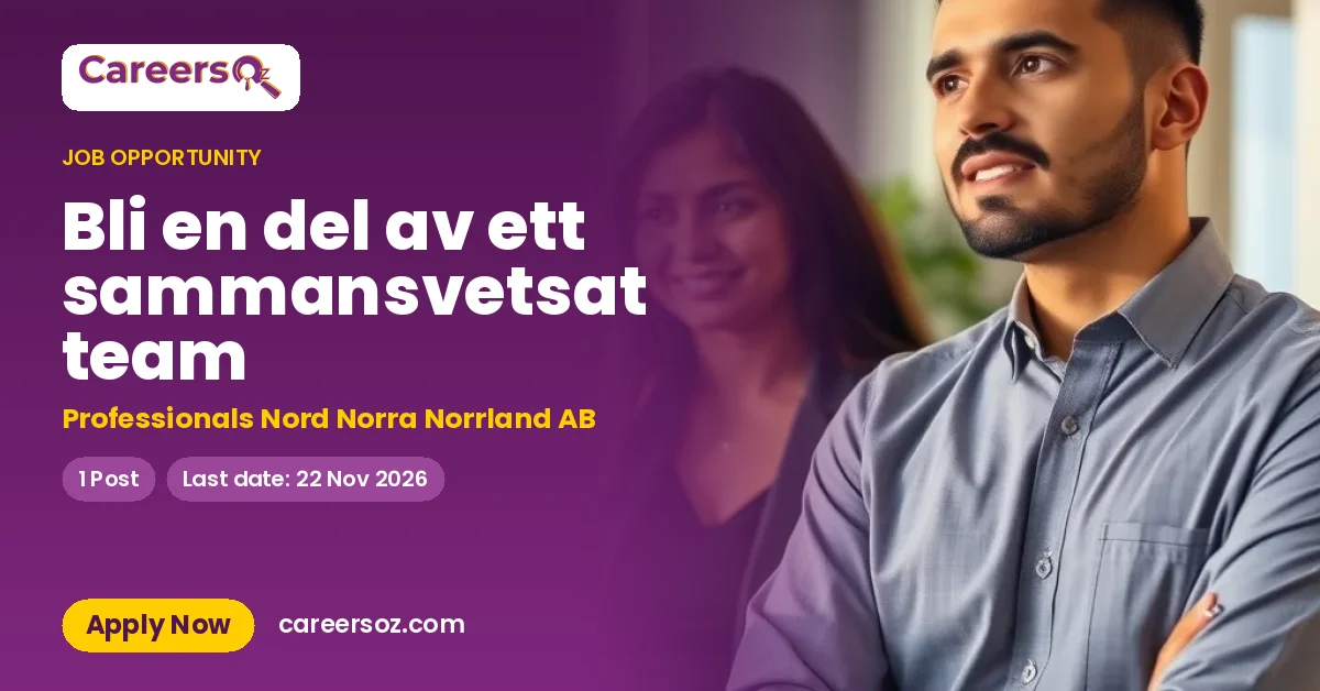Bli en del av ett sammansvetsat team – Professionals Nord Norra Norrland AB