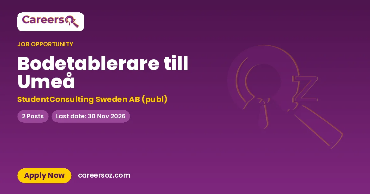 Bodetablerare till Umeå – StudentConsulting Sweden AB (publ)
