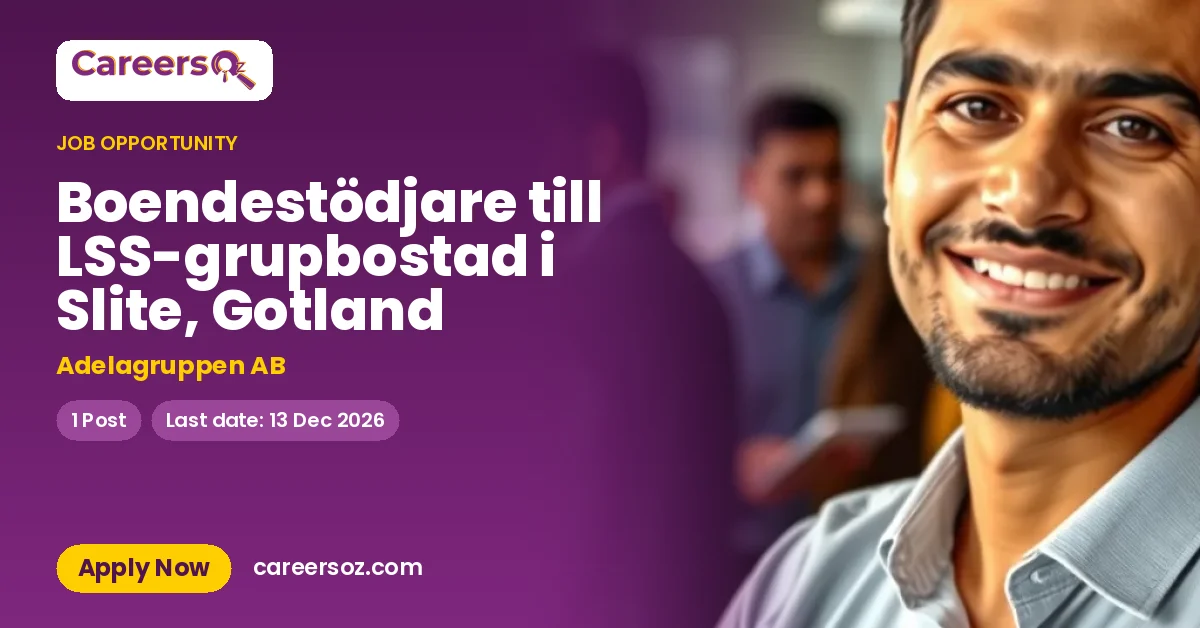 Boendestödjare till LSS-grupbostad i Slite, Gotland – Adelagruppen AB