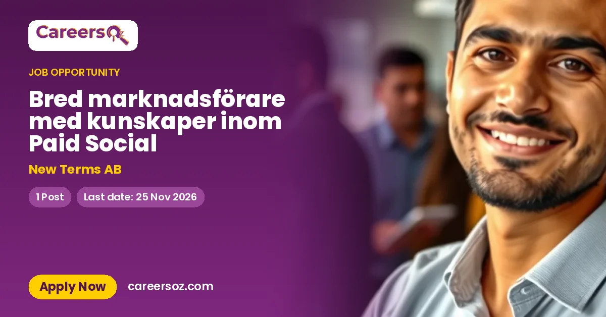 Bred marknadsförare med kunskaper inom Paid Social – New Terms AB