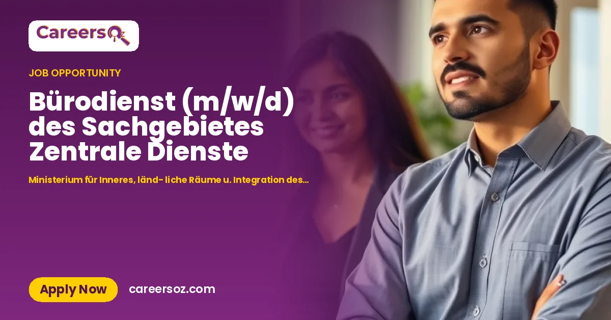 Bürodienst (m/w/d) des Sachgebietes Zentrale Dienste – Ministerium für Inneres, länd- liche Räume u. Integration des Landes S-H -Landespolizeiamt-