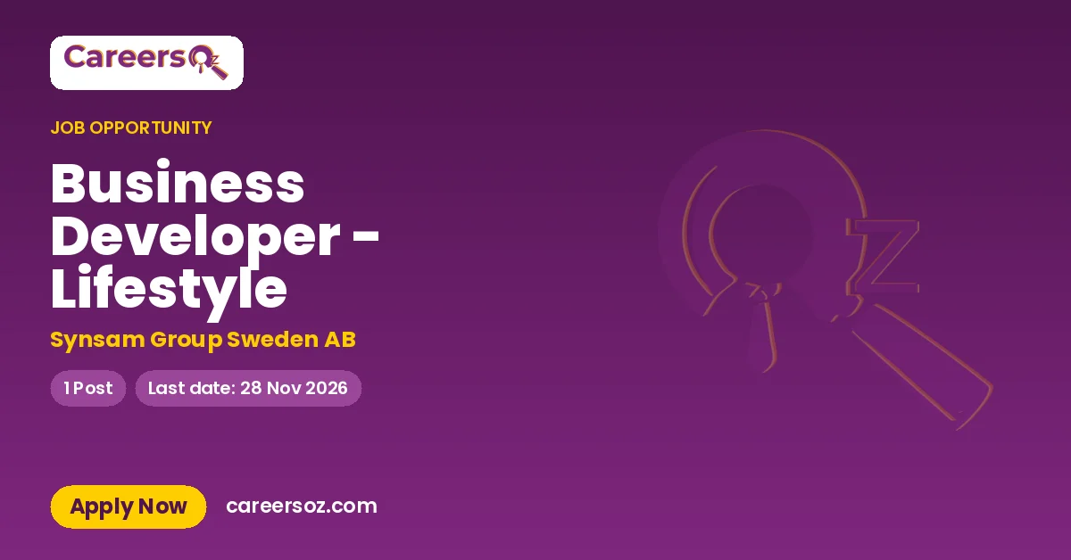 Business Developer - Lifestyle – Synsam Group Sweden AB
